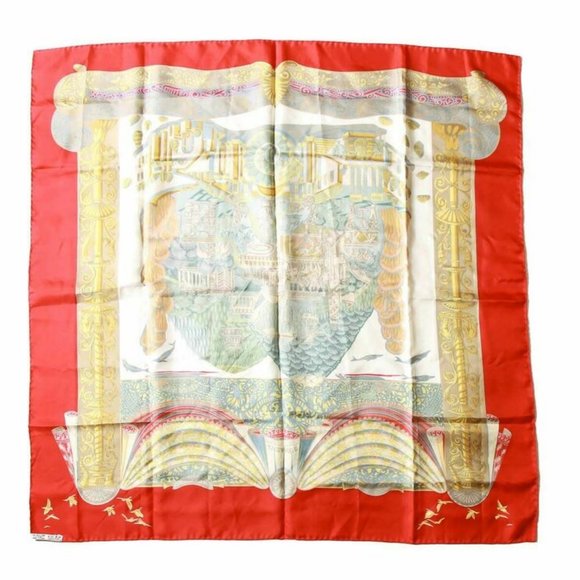 Authentic Hermes Multi-Color Pellier Silk Scarf - Picture 2 of 7